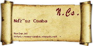 Nász Csaba névjegykártya