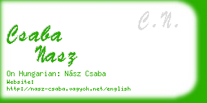 csaba nasz business card