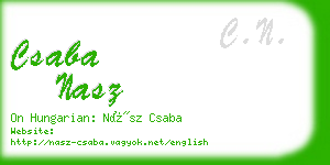 csaba nasz business card